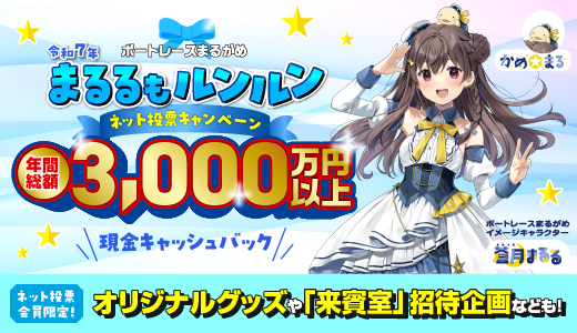 まるるもルンルン ネット投票キャンペーン「現金キャッシュバック」